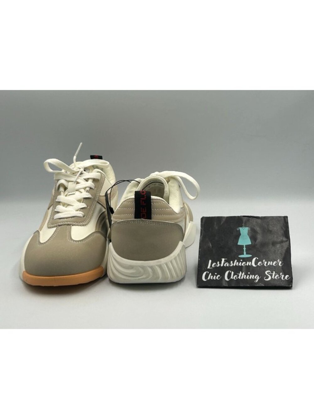 NWT De Florance Women's Beige White Cloudea Arch Support Sneakers Size 10 3330 - Picture 11 of 16